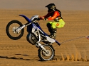 Dirt Bike Wheelie Standing on Seat Glamis