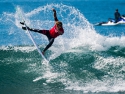 John John Florence getting air surfing Trestles Hurley Pro 2017