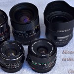 35mm lens testing, CanonFDn, Promatic, Pentax FA35, Pentax S-M-C Takumar, and the 35-80 Tamron SP zoom lenses.
